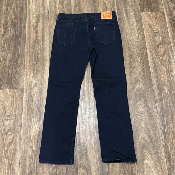 Levi's 514 Jeans Men's 34x30 Dark Wash Straight Fit Stretch Denim Red Tab - Picture 3 of 11